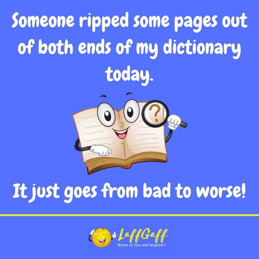 Dictionary joke from LaffGaff.