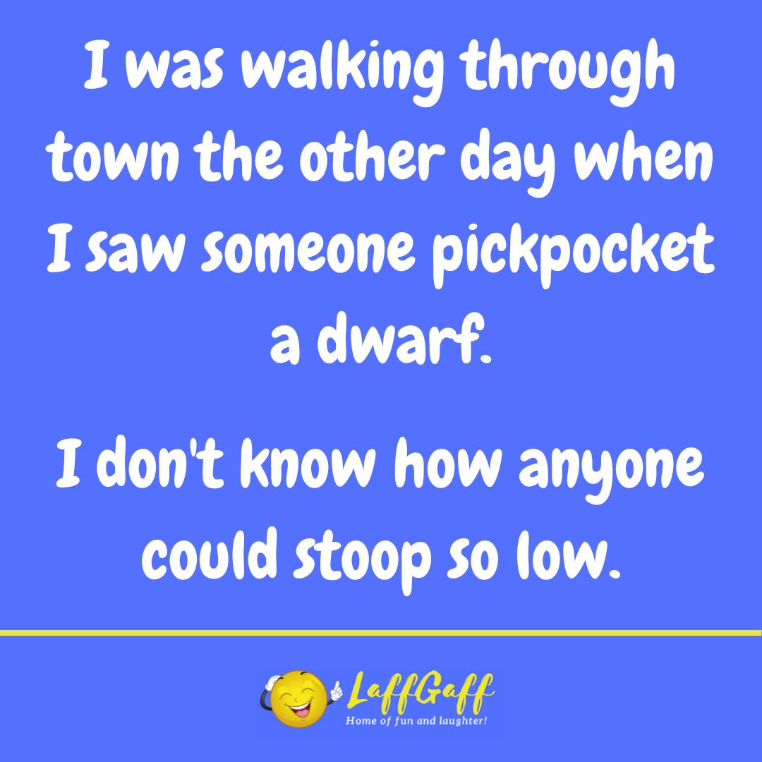 Pickpocket joke from LaffGaff.