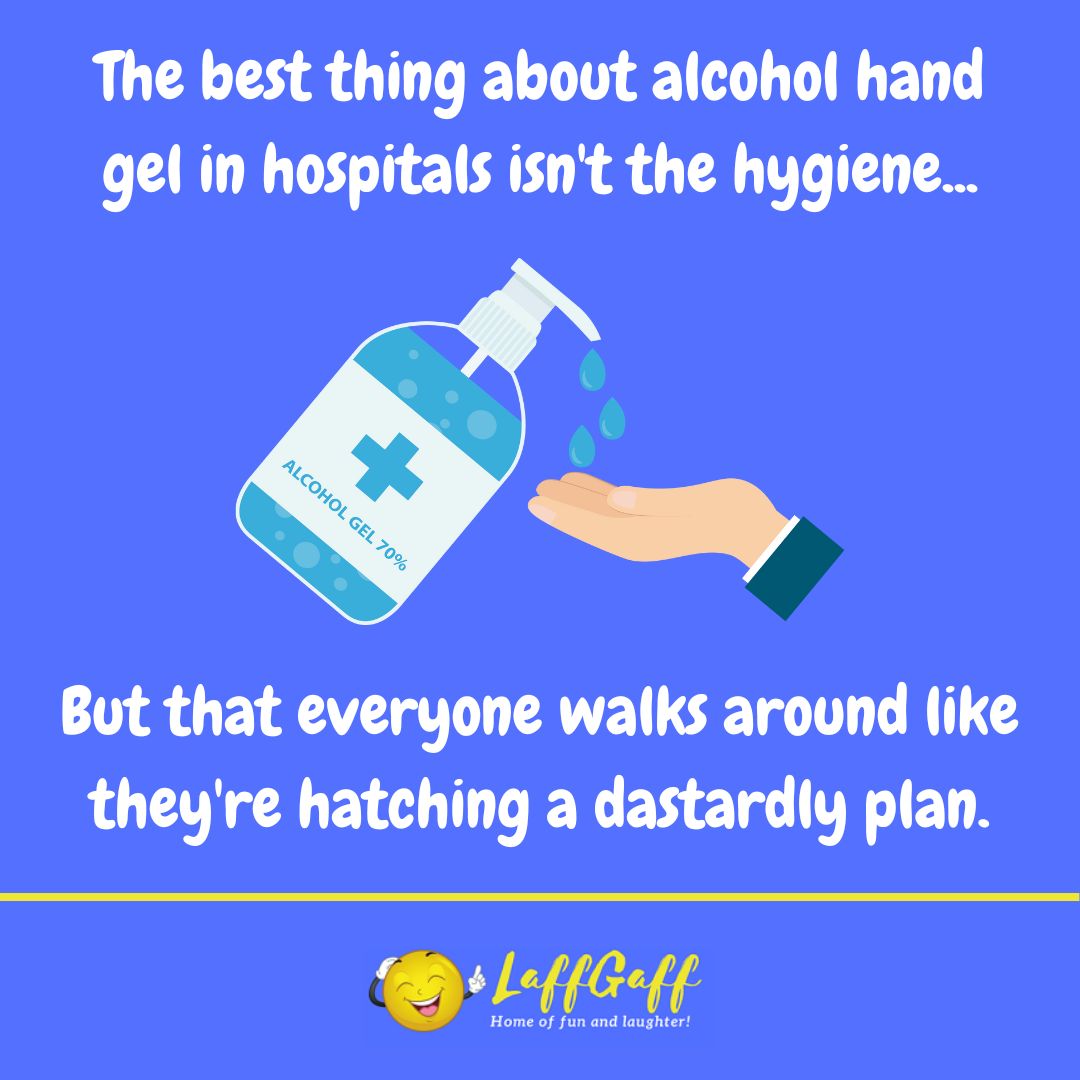 Hospital hygiene joke from LaffGaff.
