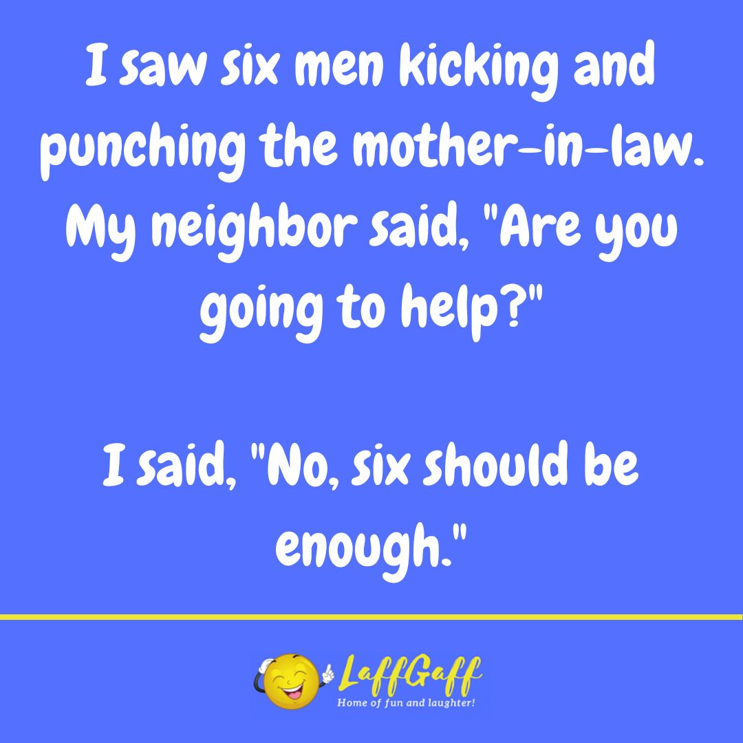 Mother-in-law joke from LaffGaff.
