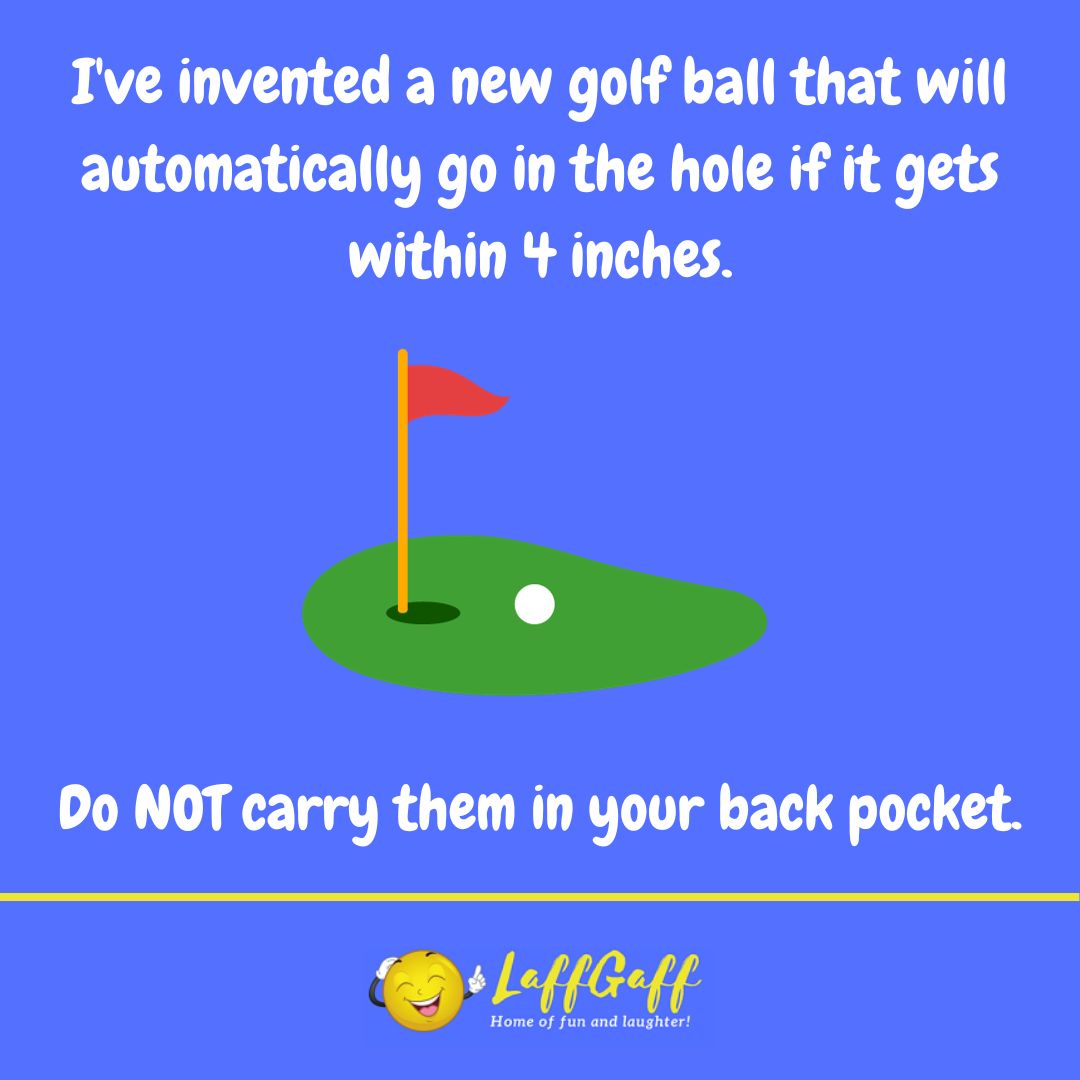 New golf ball joke from LaffGaff.