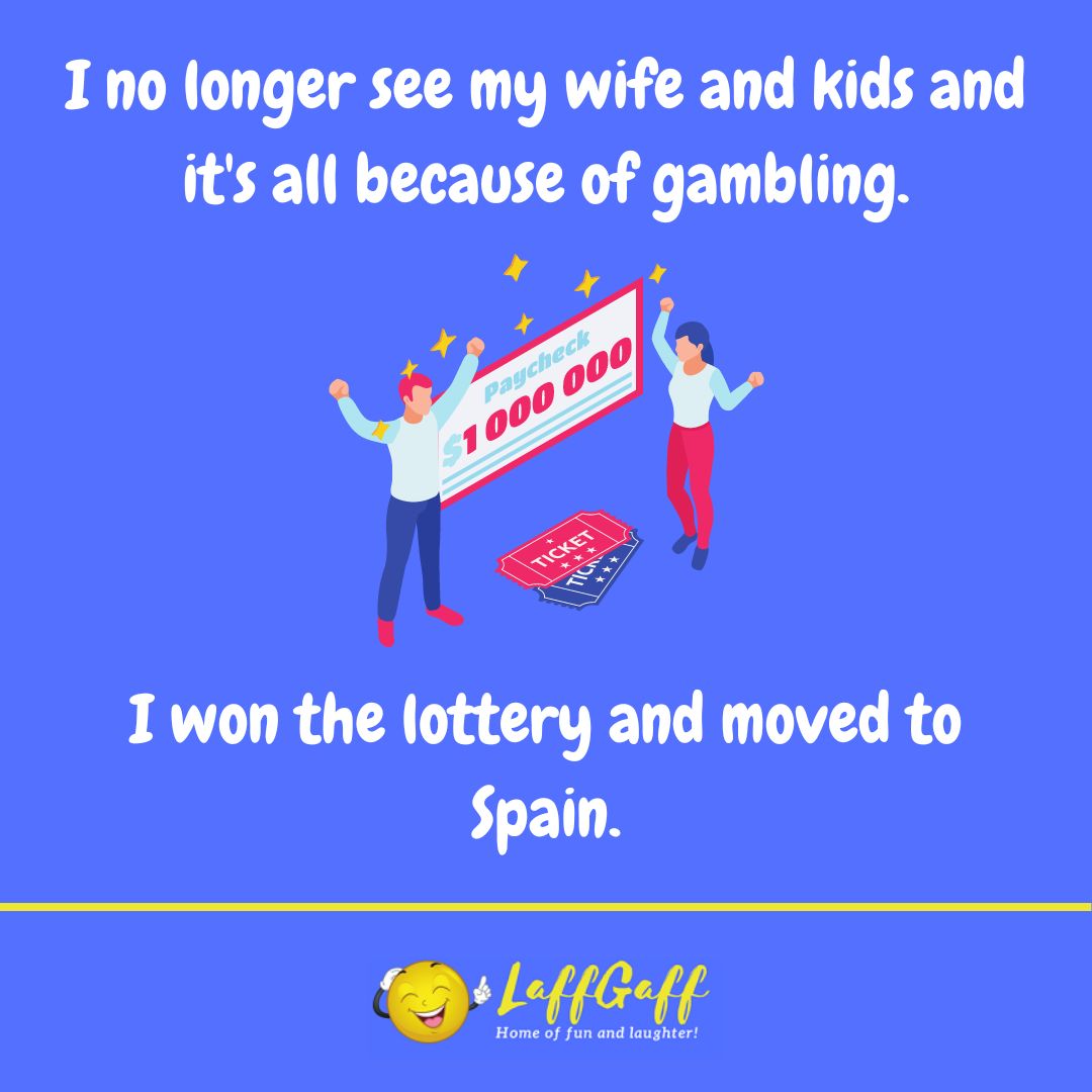 Gambling joke from LaffGaff.