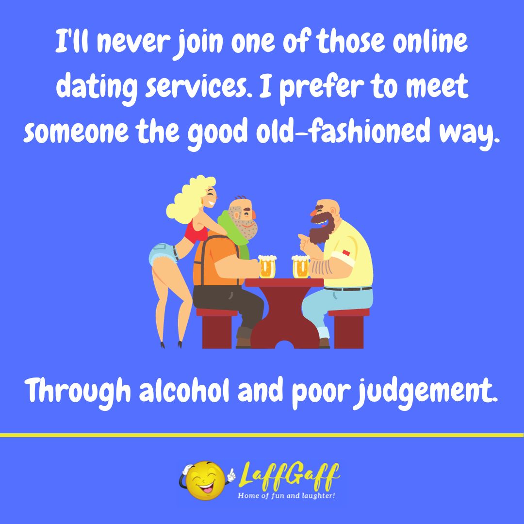 Online dating joke from LaffGaff.