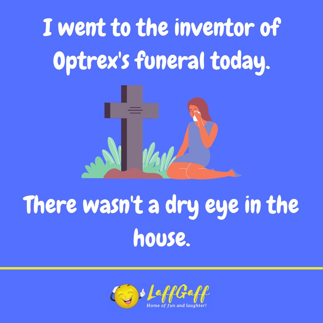 Tearful funeral joke from LaffGaff.