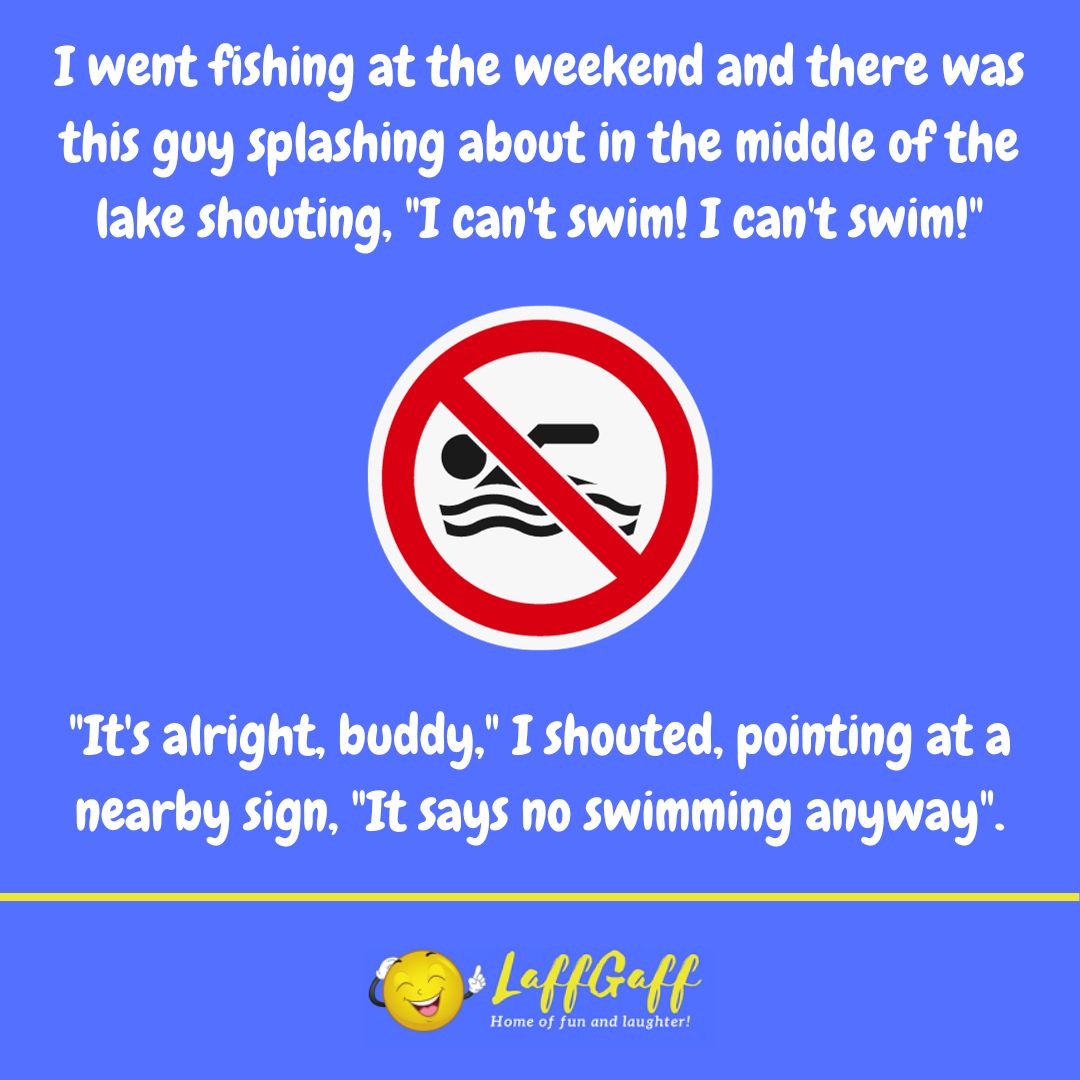 No swimming joke from LaffGaff.