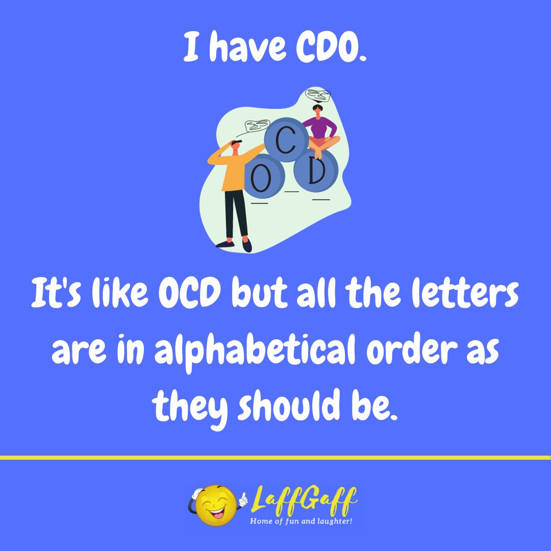 OCD joke from LaffGaff.