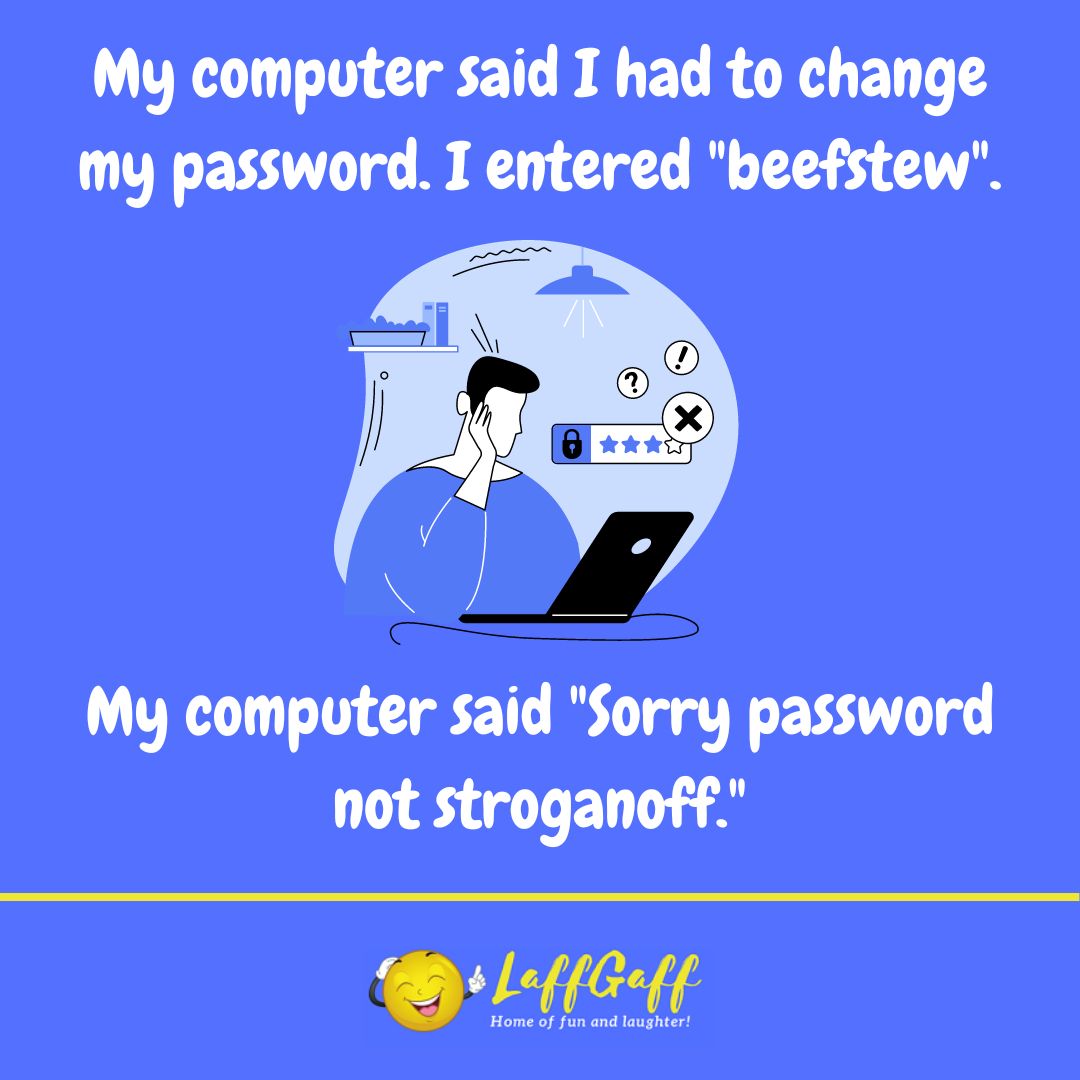 Password strength joke from LaffGaff.