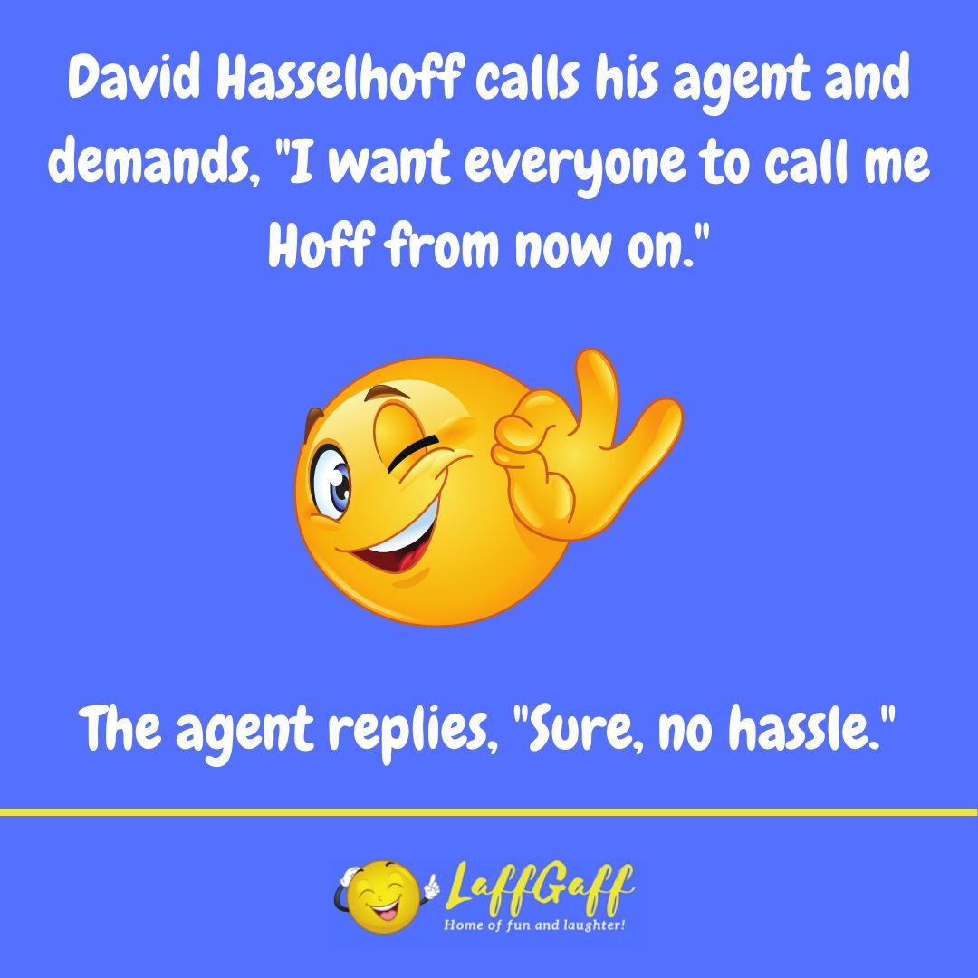 David Hasselhoff joke from LaffGaff.