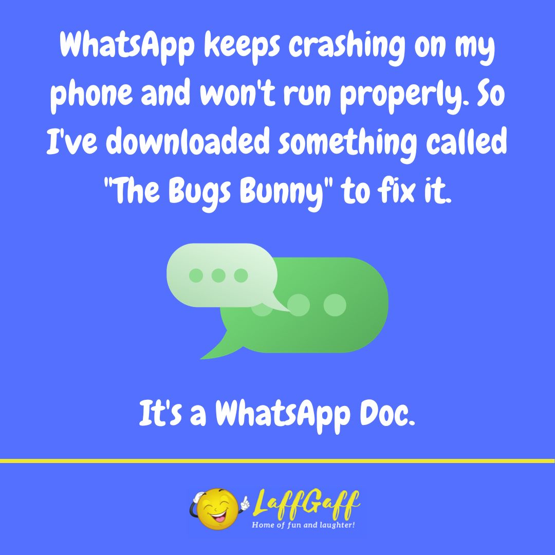 WhatsApp joke from LaffGaff.