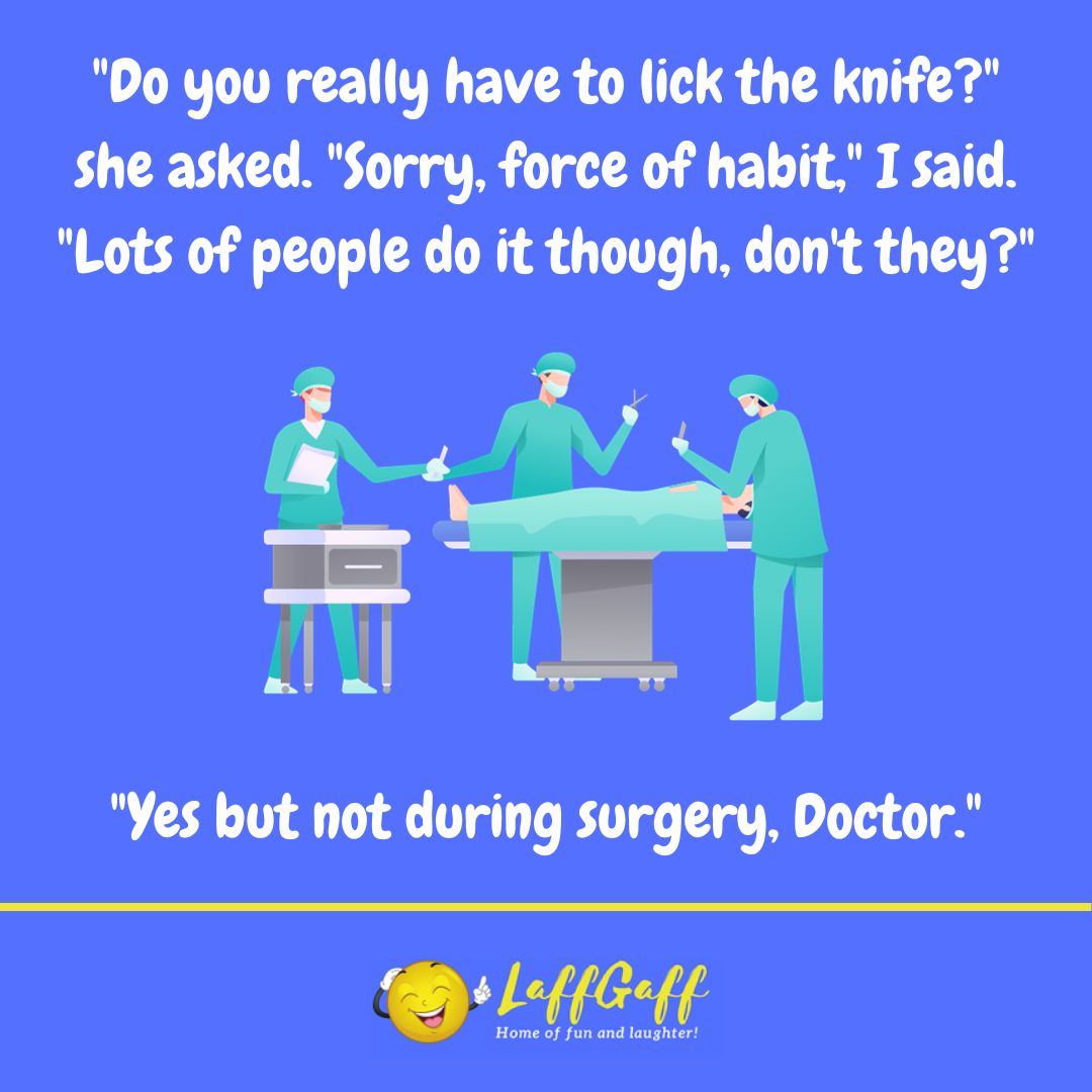 Surgery joke from LaffGaff.