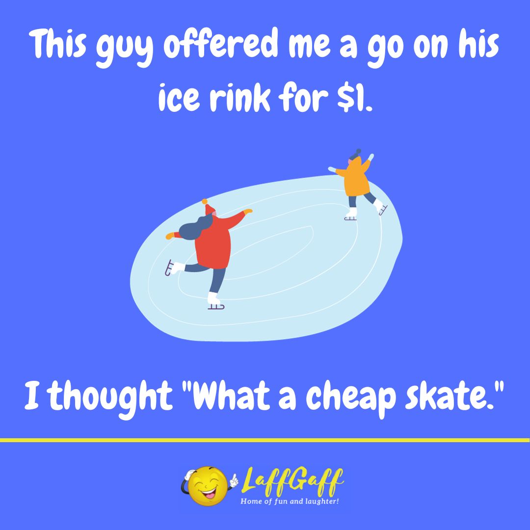 Ice skating rink joke from LaffGaff.