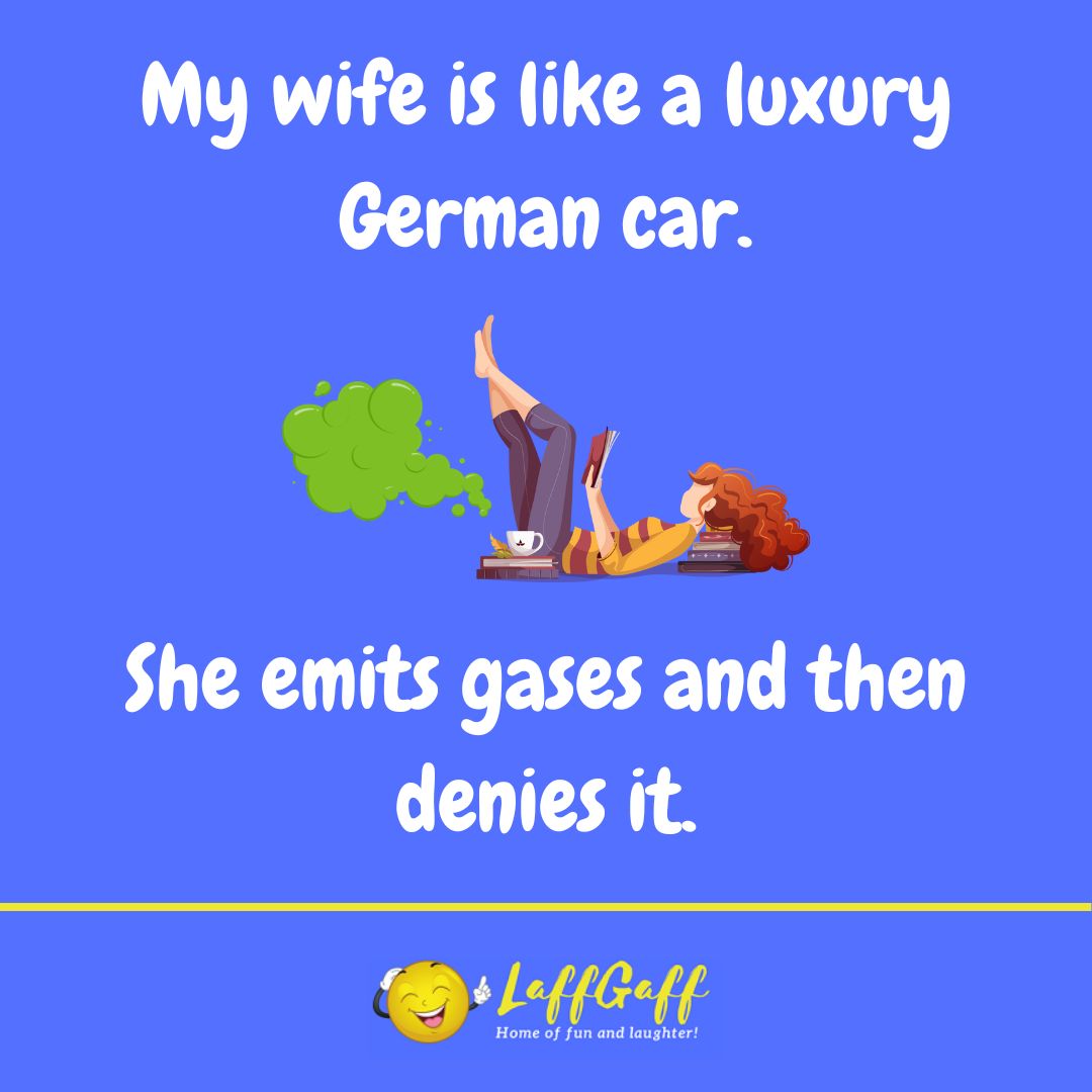 Luxury German car joke from LaffGaff.