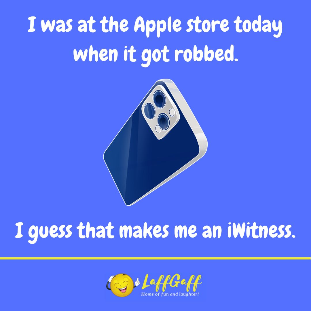 Apple store joke from LaffGaff.
