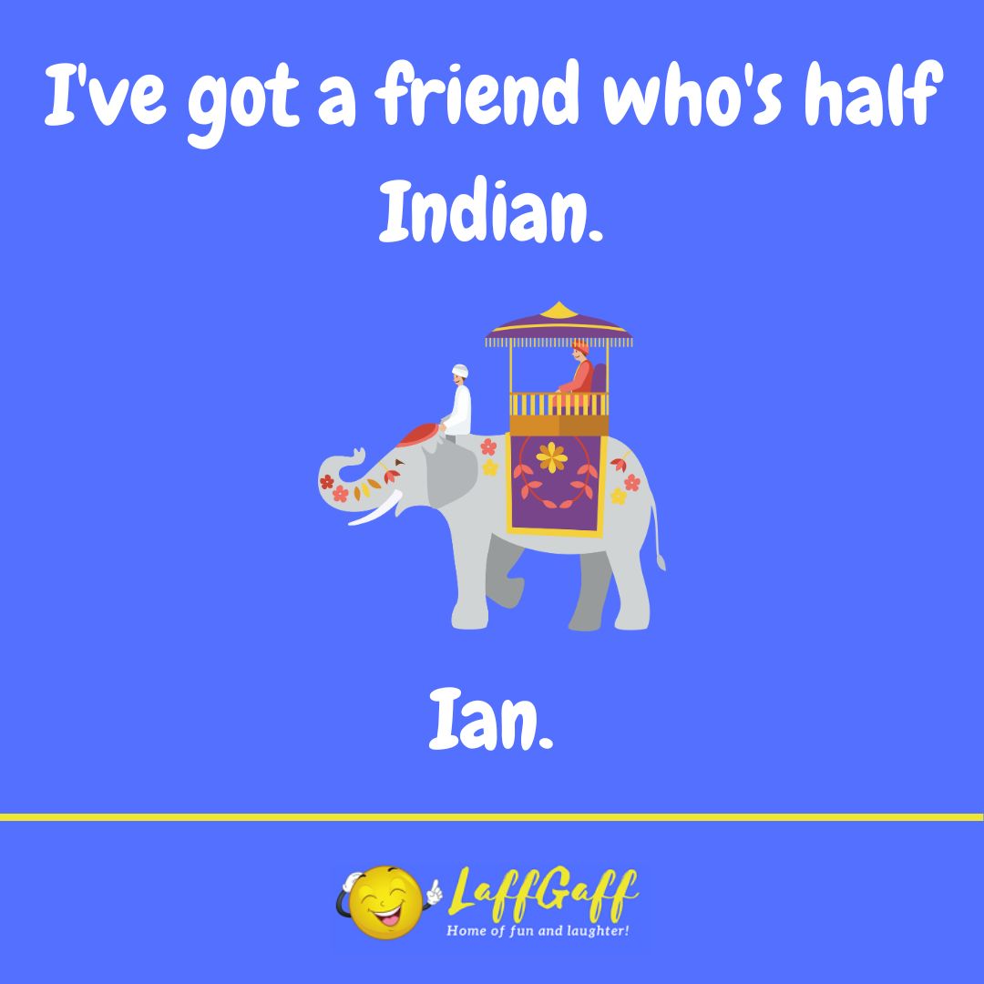 Half Indian friend joke from LaffGaff.