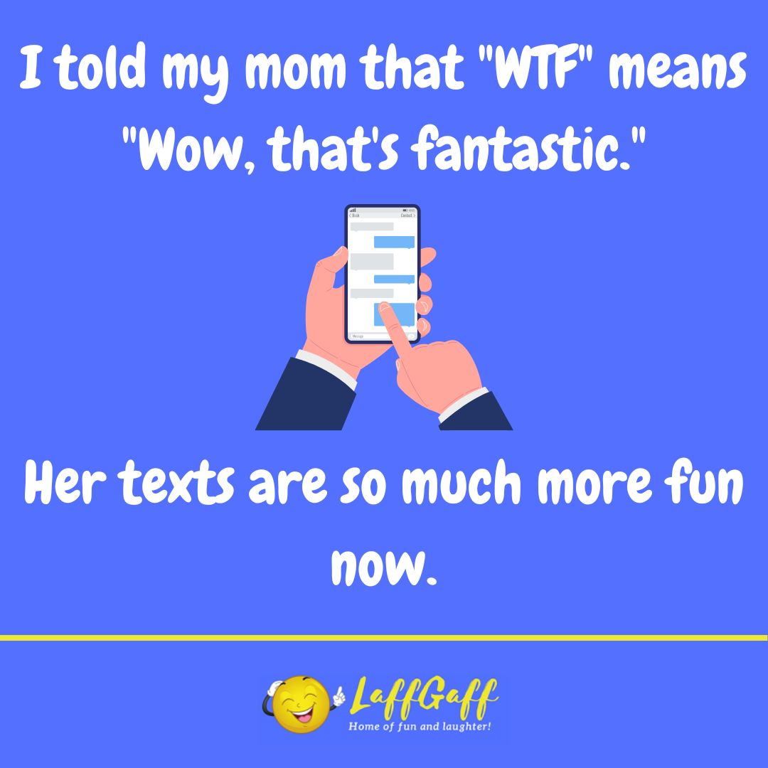 Texting joke from LaffGaff.