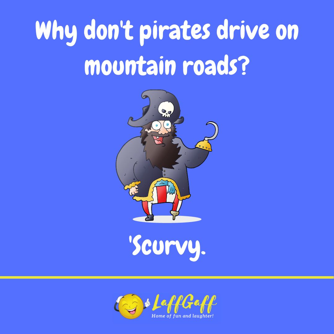 Pirate drivers joke from LaffGaff.