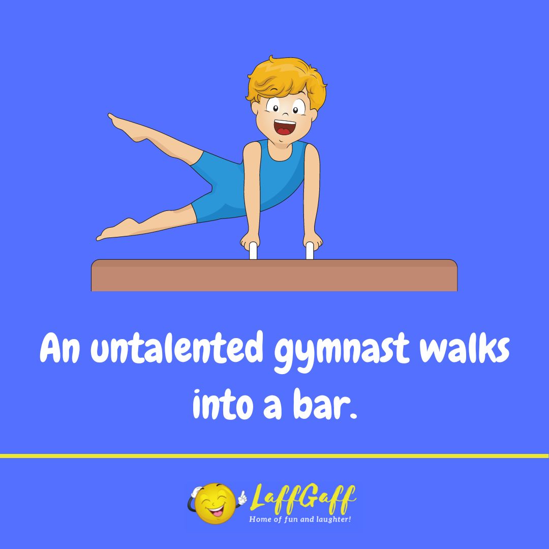 Untalented gymnast joke from LaffGaff.