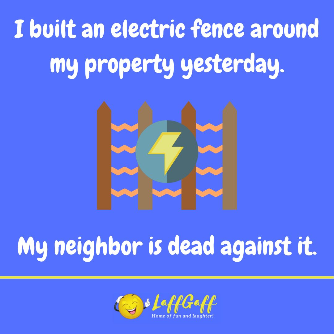 Electric fence joke from LaffGaff.