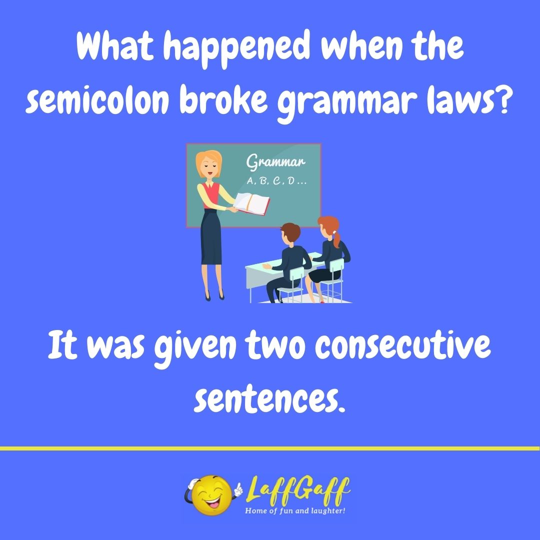 Grammar joke from LaffGaff.