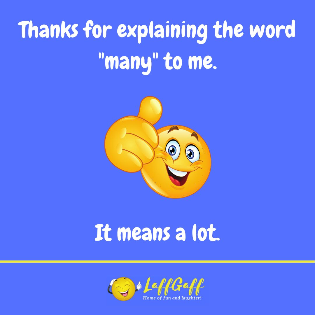 Word meaning joke from LaffGaff.