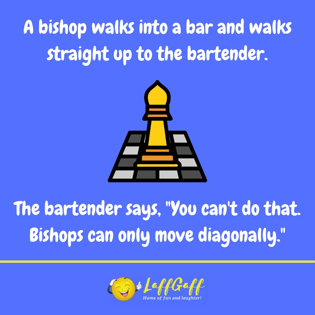 Bishop walks into a bar joke from LaffGaff.