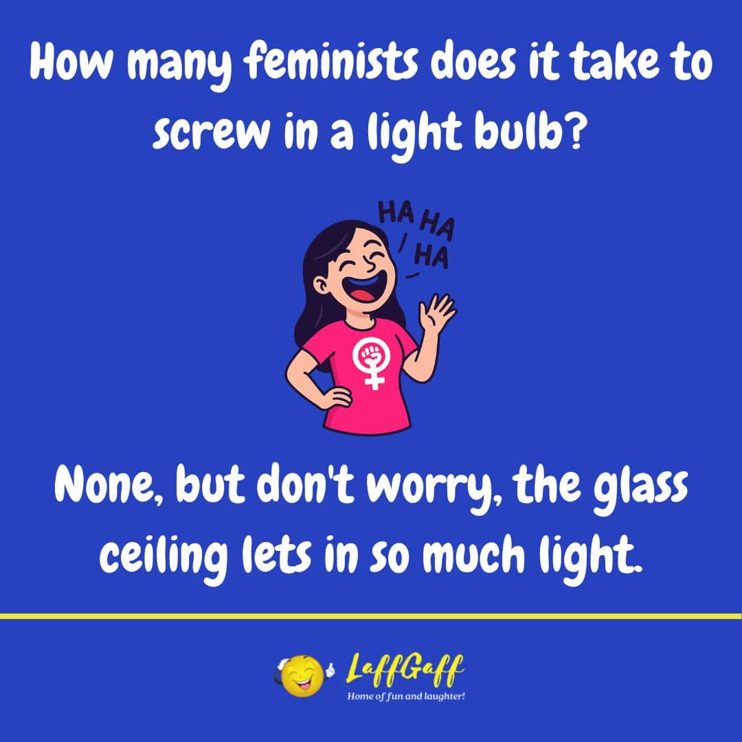 Glass ceiling joke from LaffGaff.