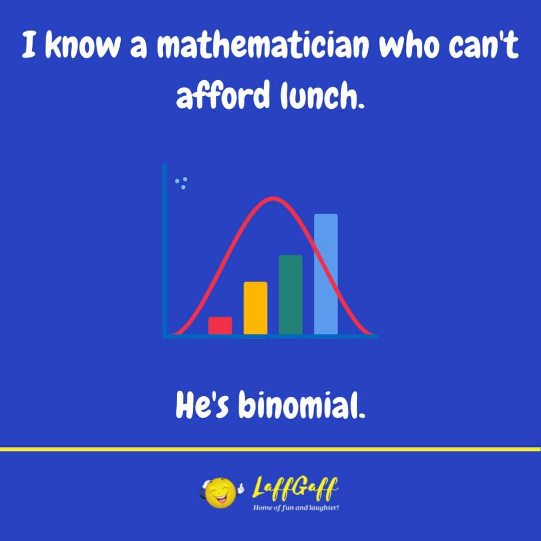 Poor mathematician joke from LaffGaff.