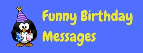 A collection of funny birthday messages and wishes for their big day