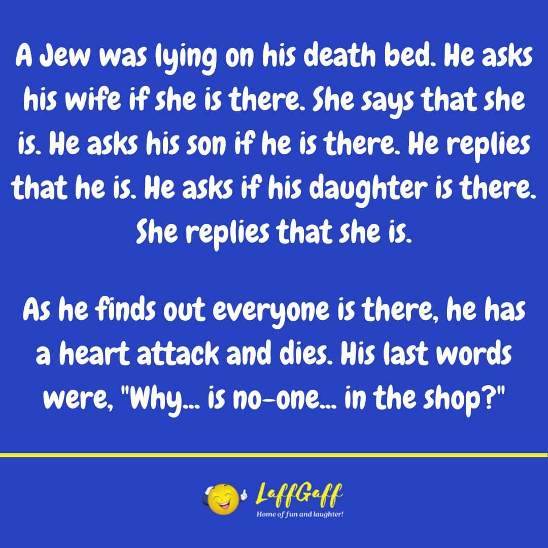 Jewish joke from LaffGaff.