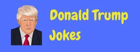 Header image for a page of funny Donald Trump jokes.