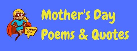 Header image for a page of funny Mother's Day poems and quotes.