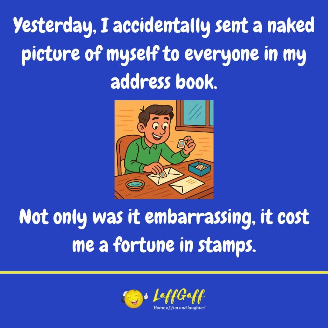 Naked pictures joke from LaffGaff.