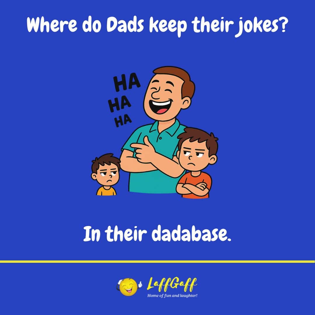 Dad jokes origin joke from LaffGaff.