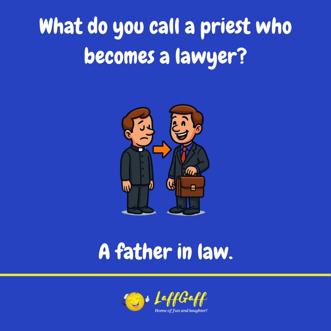 Priest and lawyer joke from LaffGaff.