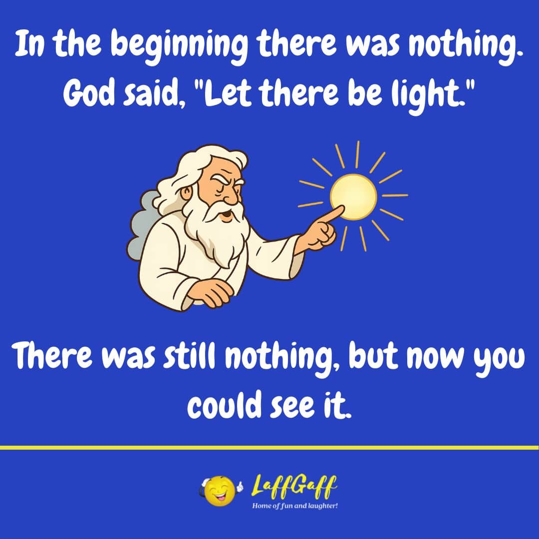 Creation joke from LaffGaff.