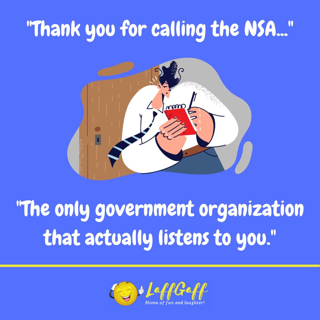 NSA joke from LaffGaff.