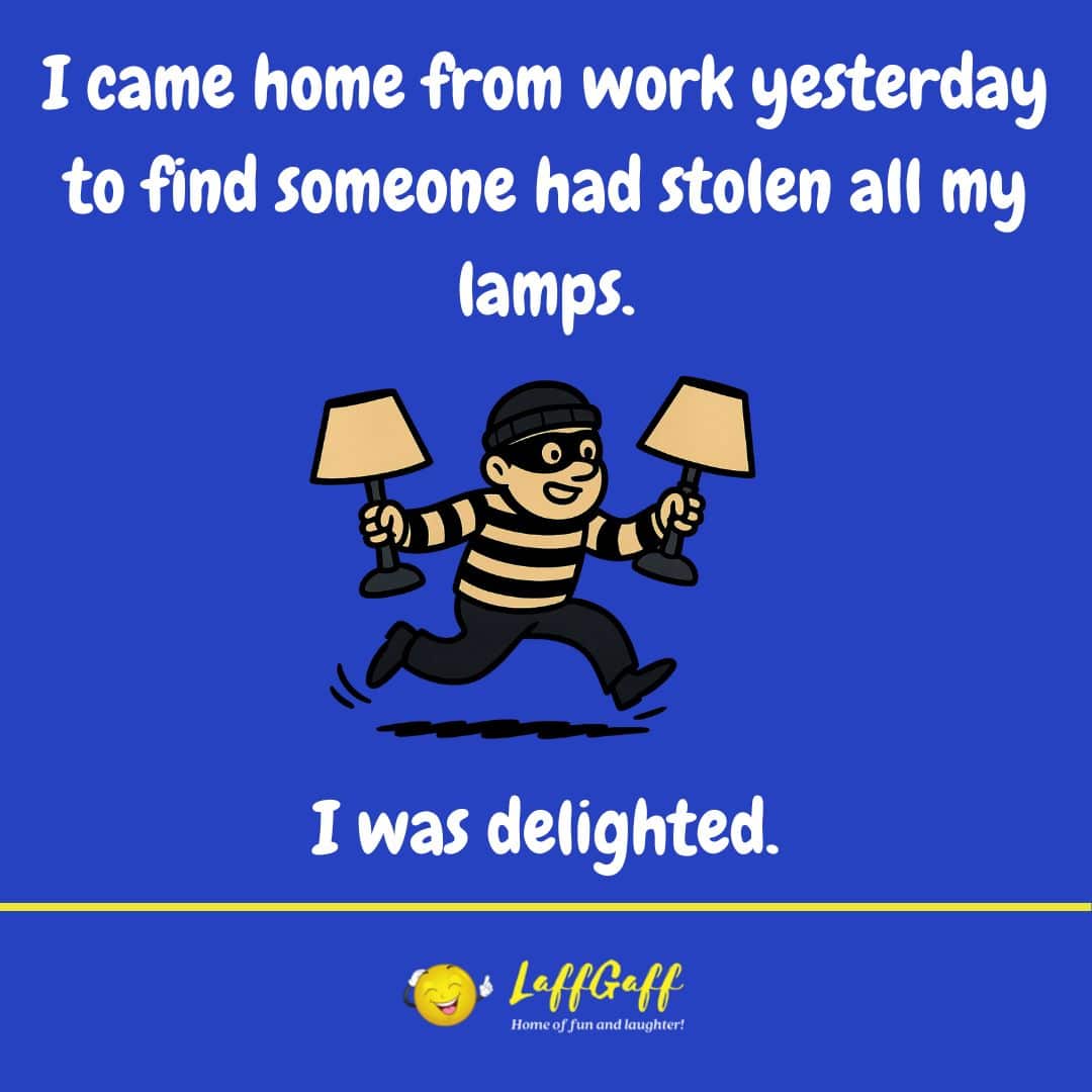 Lamp thief joke from LaffGaff.