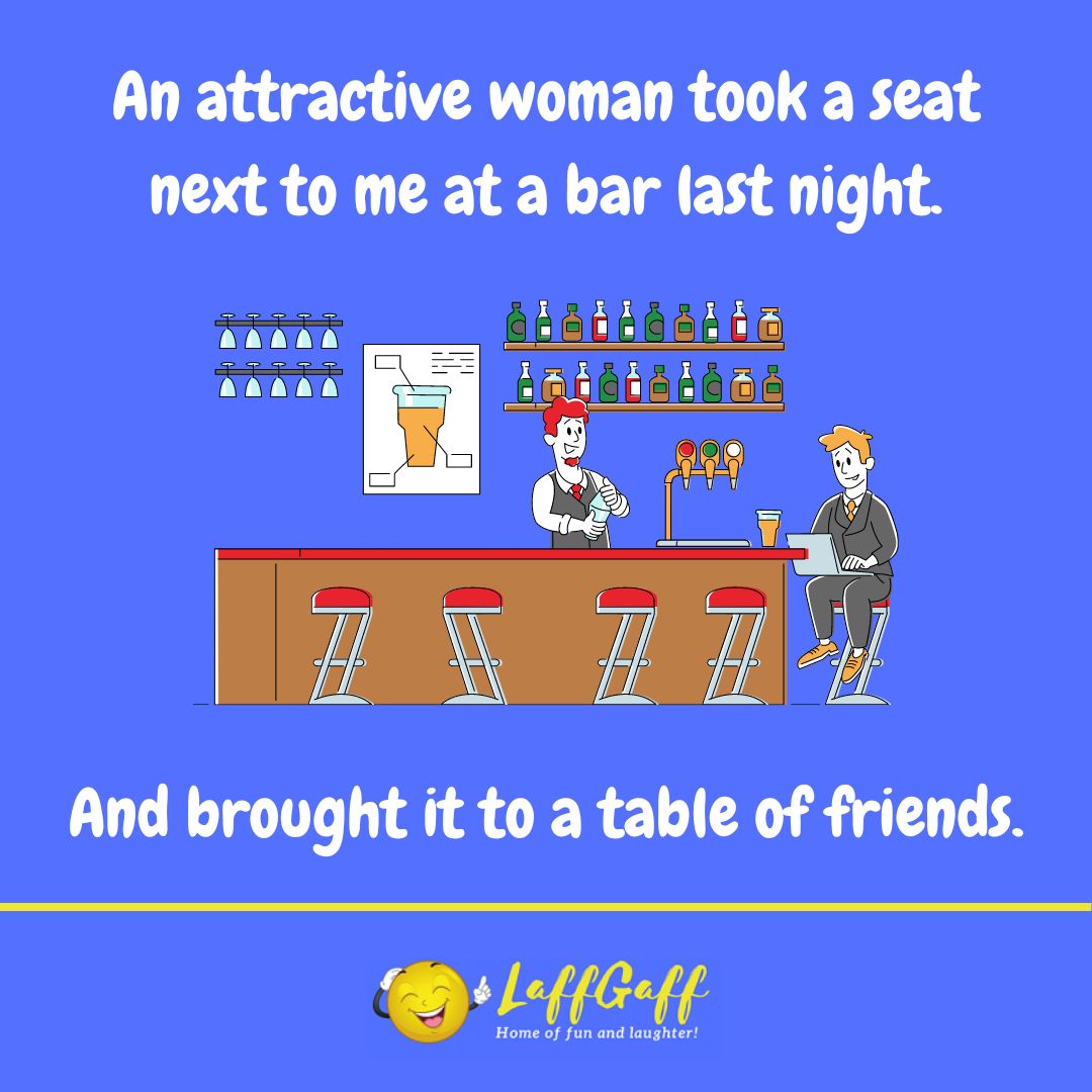 Bar seat joke from LaffGaff.