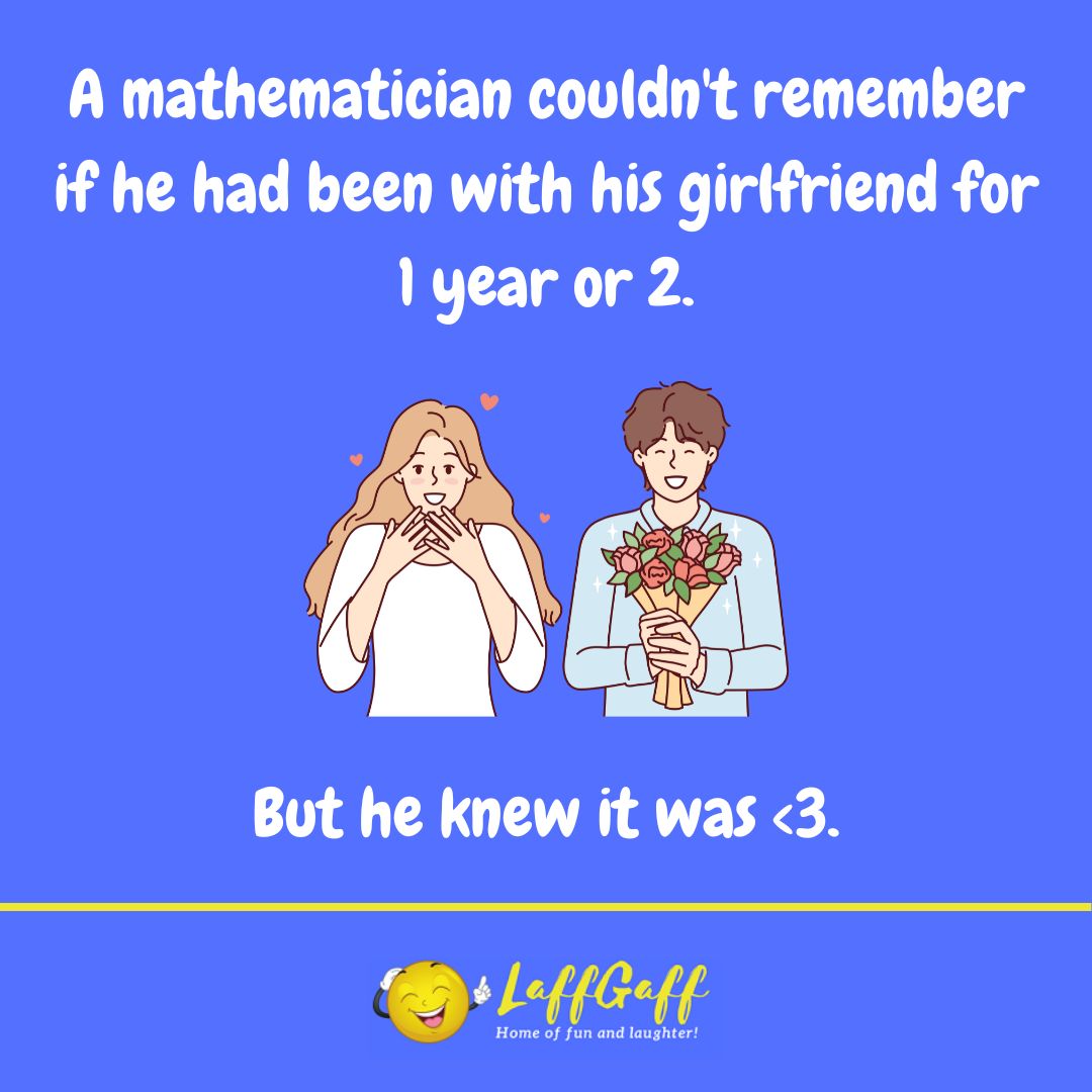 Mathematician love joke from LaffGaff.