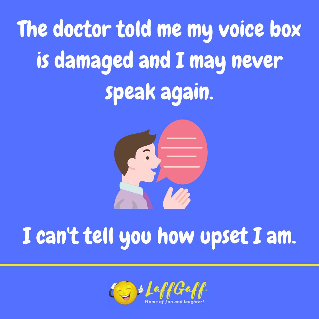 Voice box joke from LaffGaff.