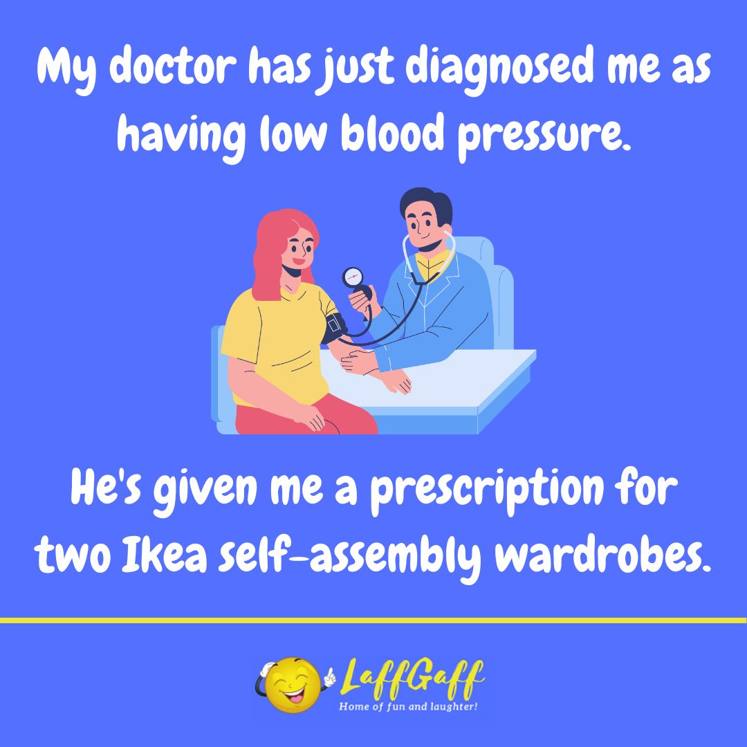 Low blood pressure joke from LaffGaff.