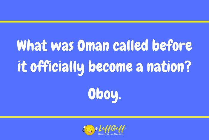 Oman joke from LaffGaff.