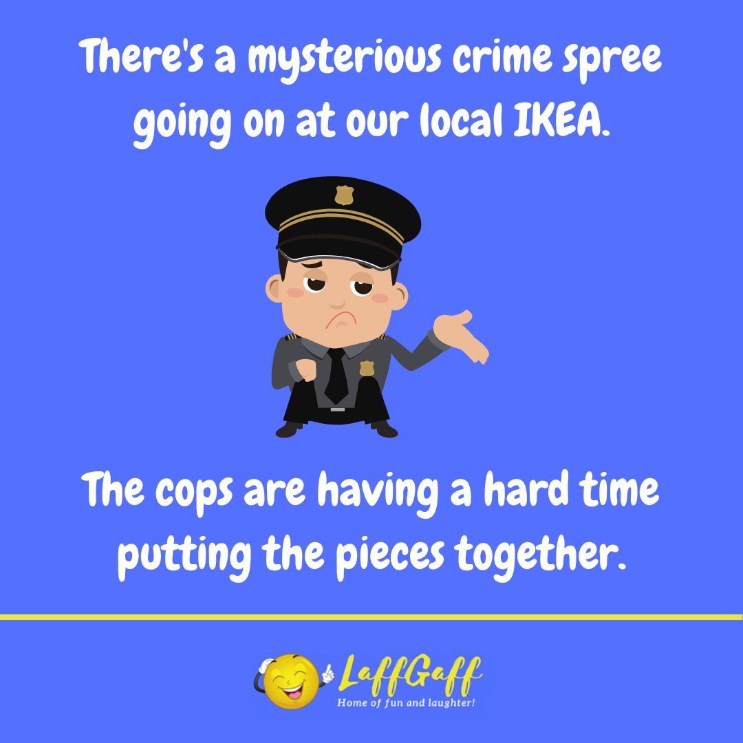 Crime spree joke from LaffGaff.