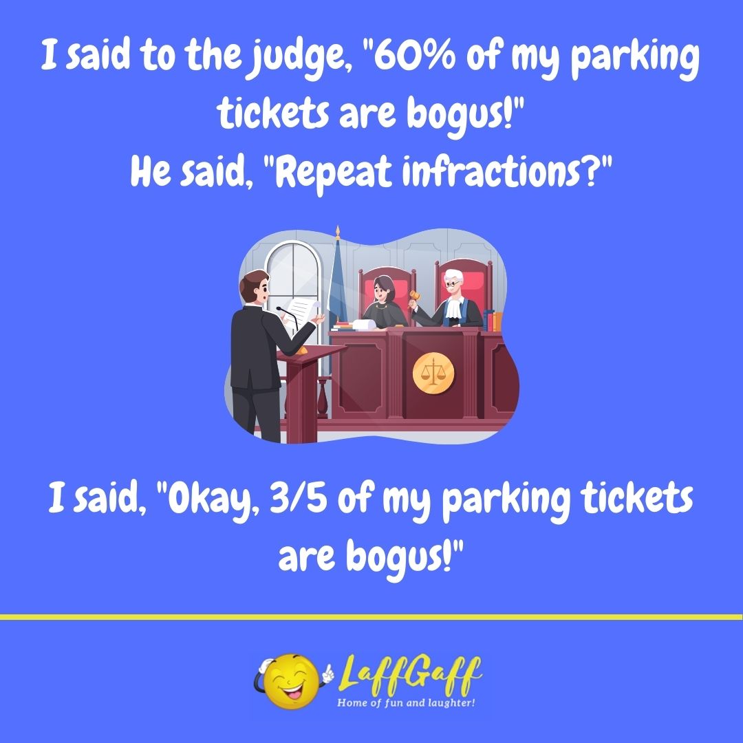 Parking tickets joke from LaffGaff.