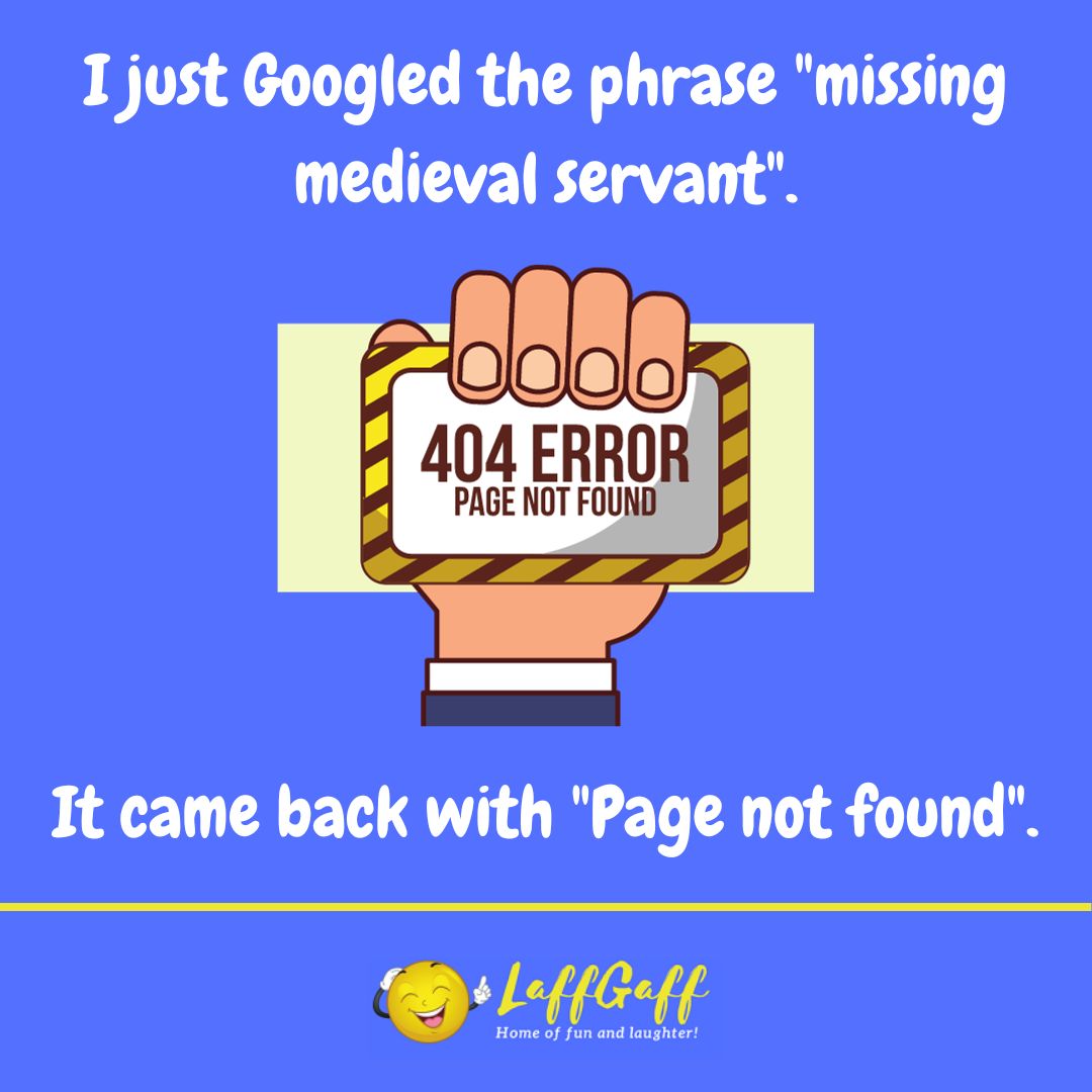 Medieval servant joke from LaffGaff.