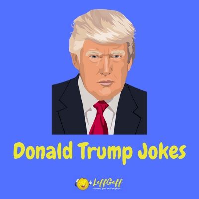 Featured image for a page of funny Donald Trump jokes.