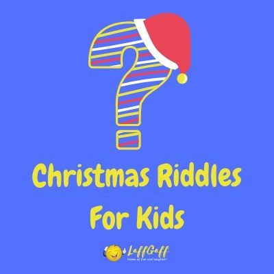 Featured image for a page of Christmas riddles for kids.