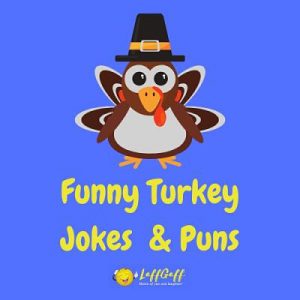 Featured image for a page of funny turkey puns and jokes.