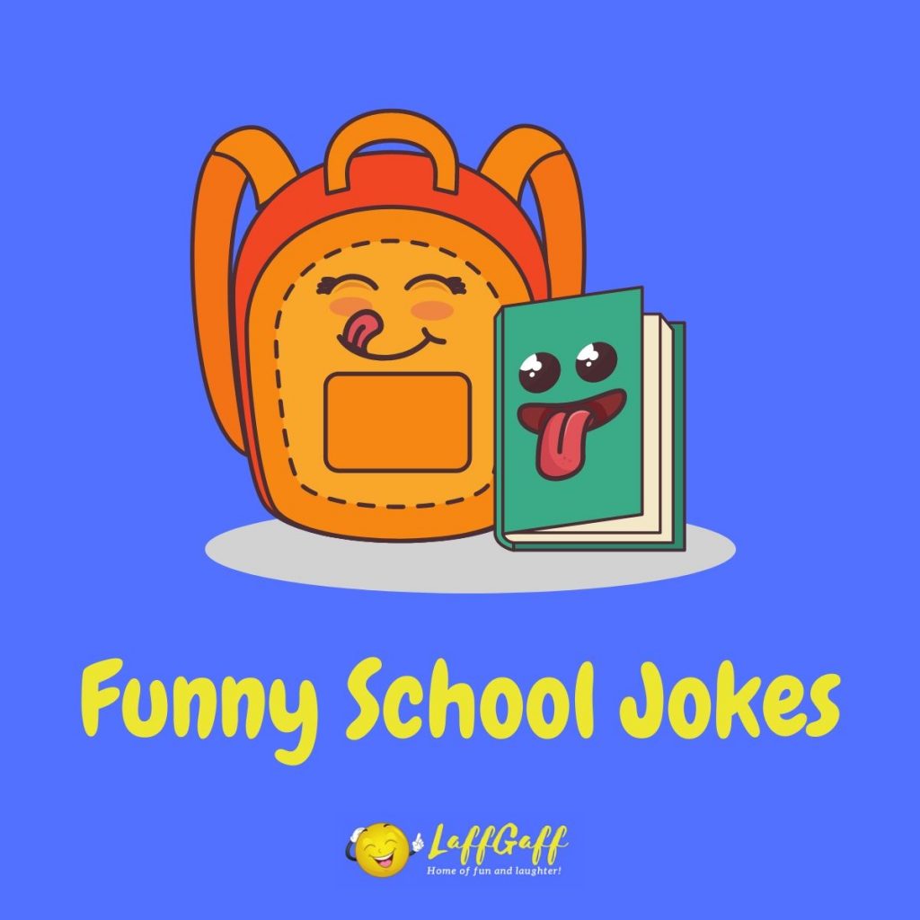 Featured image for a page of funny school jokes and puns.