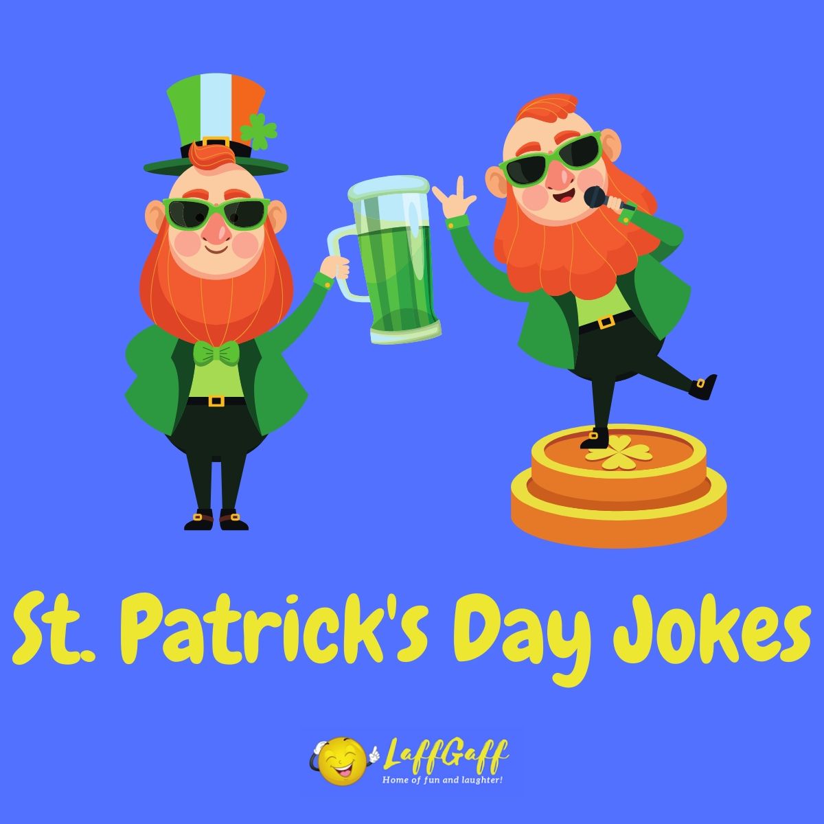 Featured image for a page of funny St. Patrick's Day jokes.
